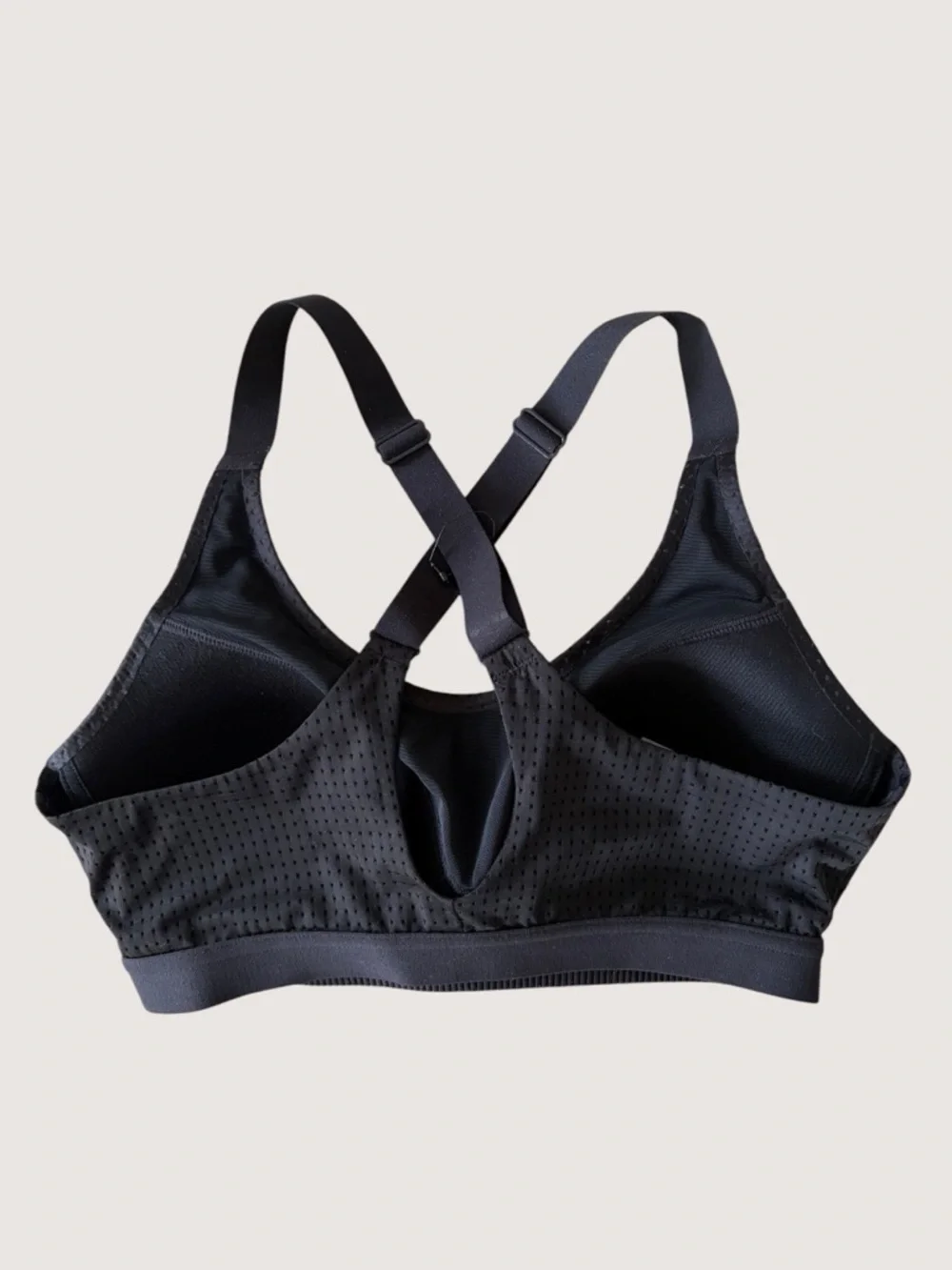 VSX Black Perforated Cross-Back Sports Bra